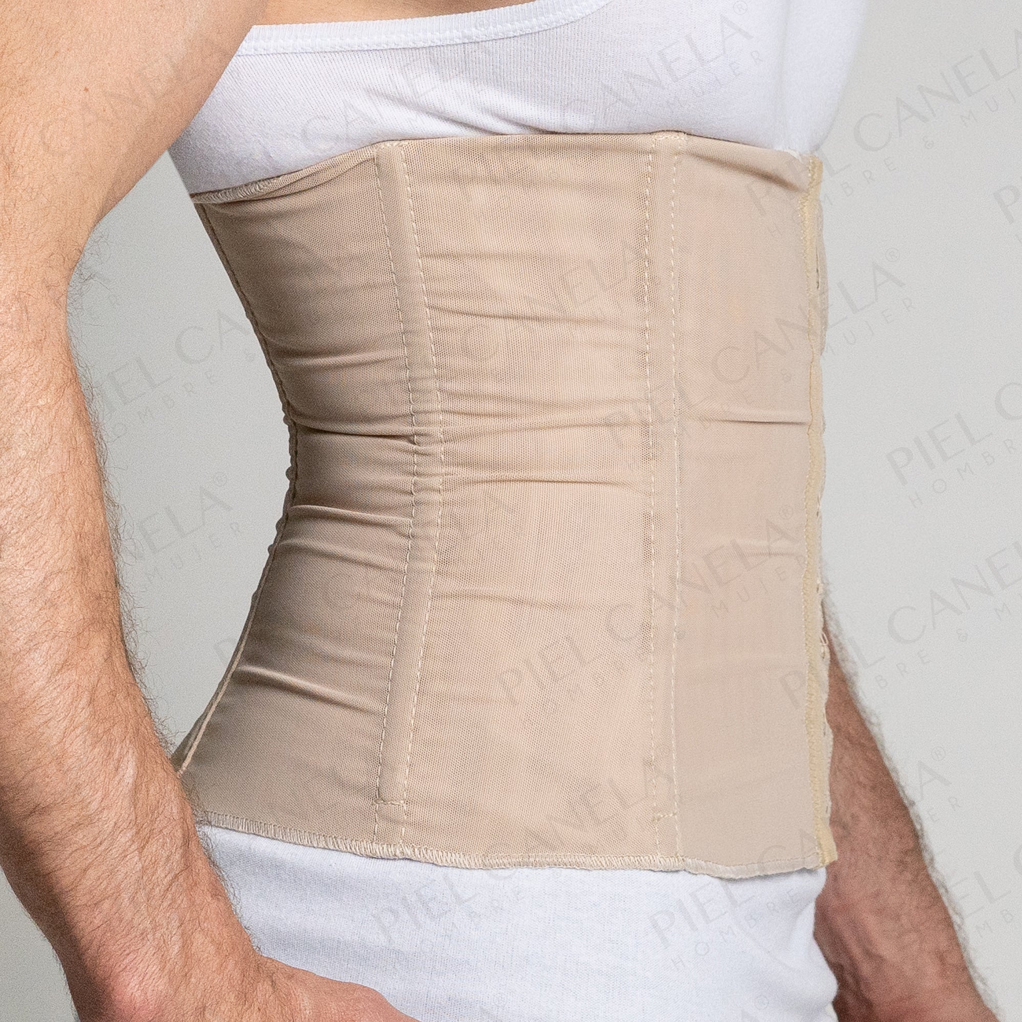 Faja Cinturilla Lycra para Hombre (beige-postcirugía)